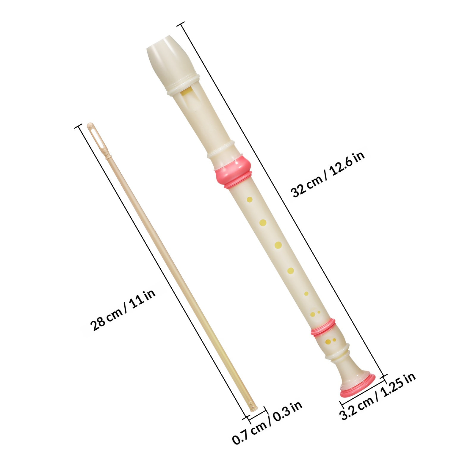 2Pcs Soprano Recorder 8 Holes  - Soprano Recorder Plastic ulasan dan harga