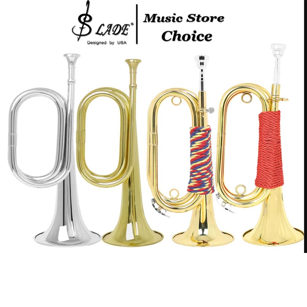Bb Mini Bugle Trumpet Brass Go - Musical Instrument Bugle ulasan dan harga