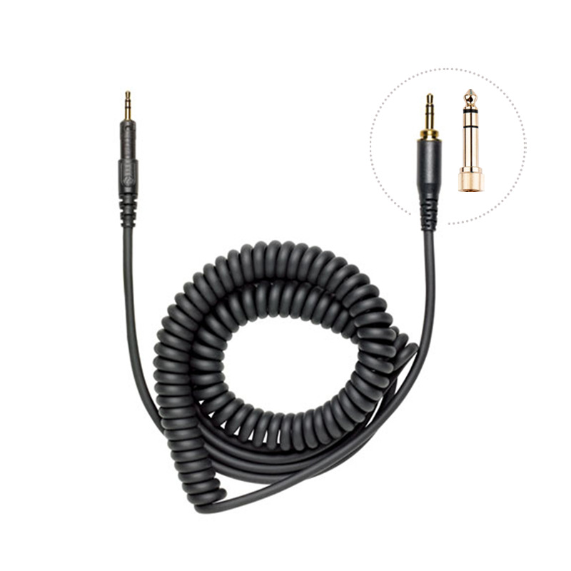 Coiled Audio Cable Replacement - Audio Technica Headphone Ath-M50X ulasan dan harga