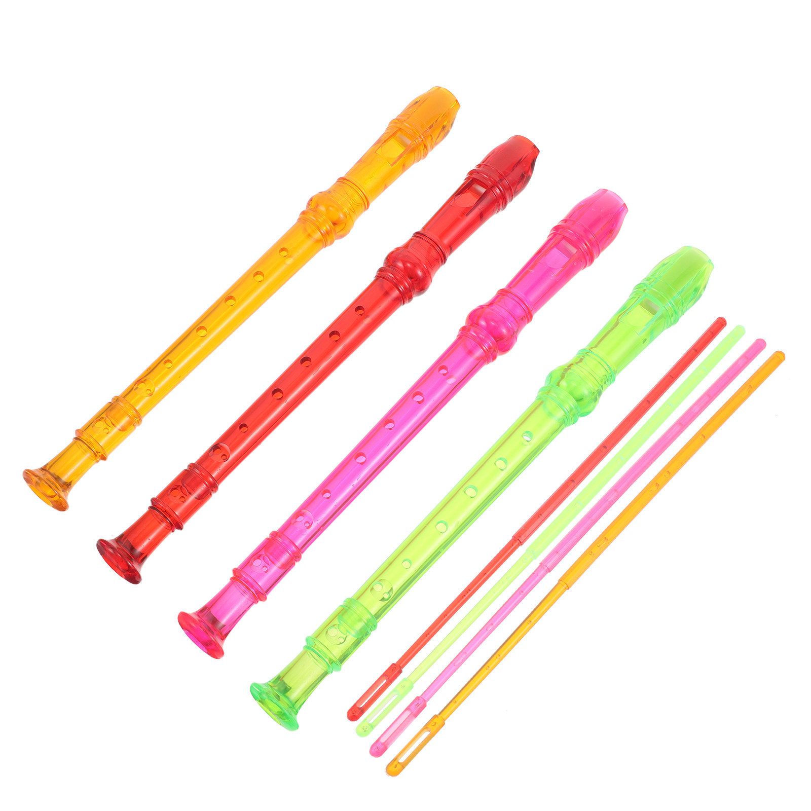 4Pcs Transparent Soprano Recor - Soprano Recorder Plastic ulasan dan harga