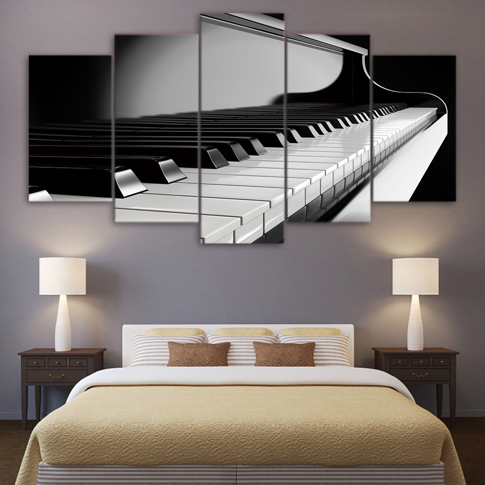 Canvas Wall Art Pictures Moder - Picture Of Musical Instrument ulasan dan harga