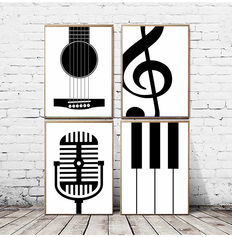 Minimalist Instrument Posters  - Picture Of Musical Instrument ulasan dan harga
