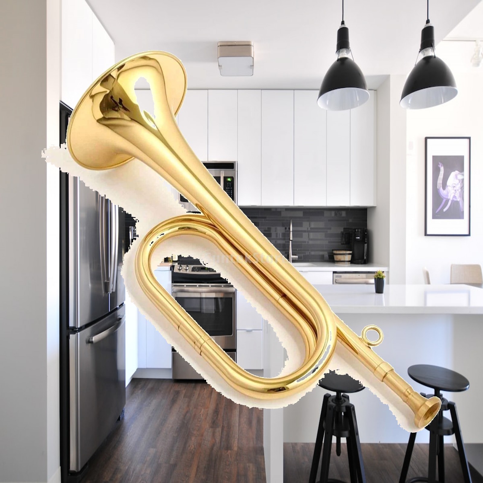 Mini Brass Musical Instrument  - Musical Instrument Bugle ulasan dan harga