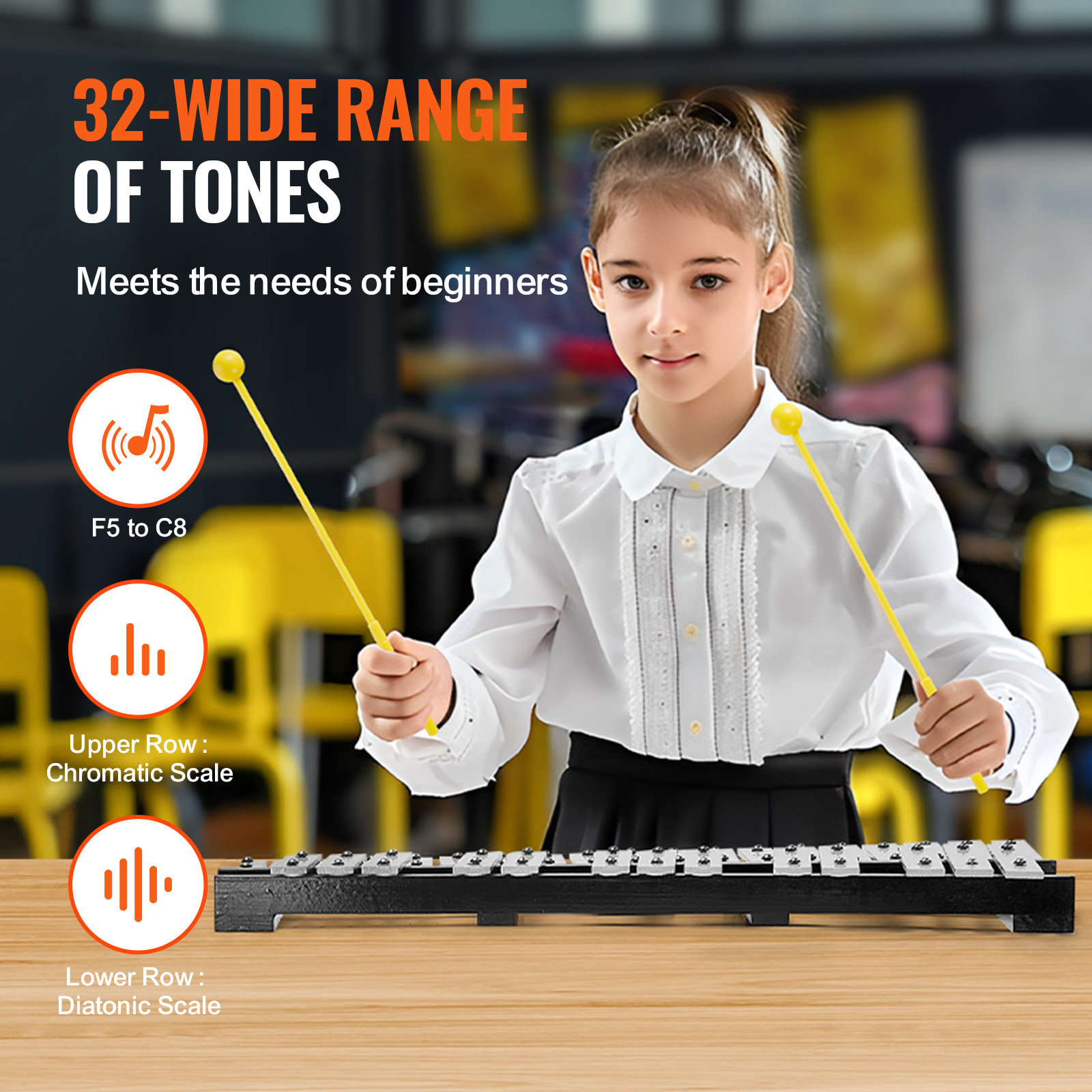 SucceBuy 32 Note Glockenspiel  - Musical Instrument Harmonium ulasan dan harga