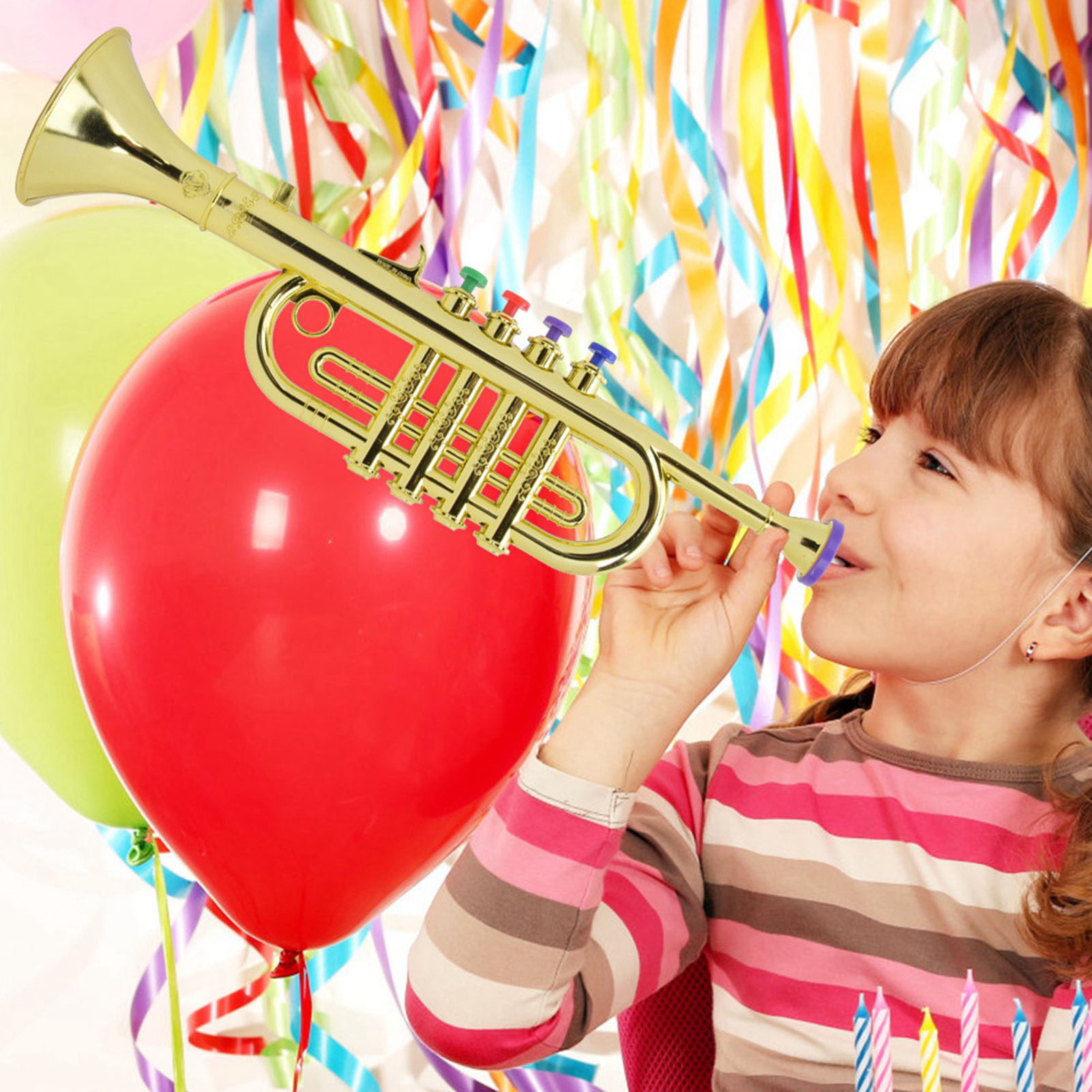 Kid Trumpet Golden Coated Plas - Musical Instrument Harmonium ulasan dan harga